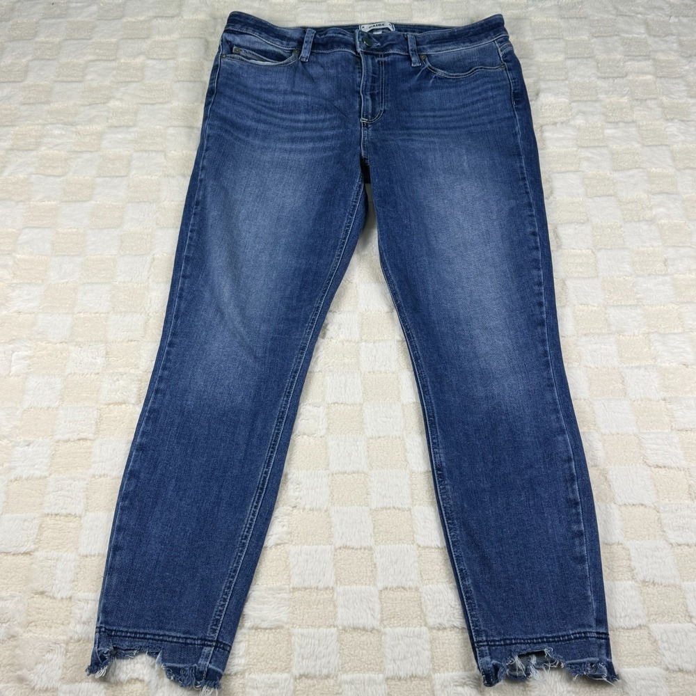 Paige Verdugo Ankle Jeans Medium Wash Distressed Skinny Womens Size 31‎